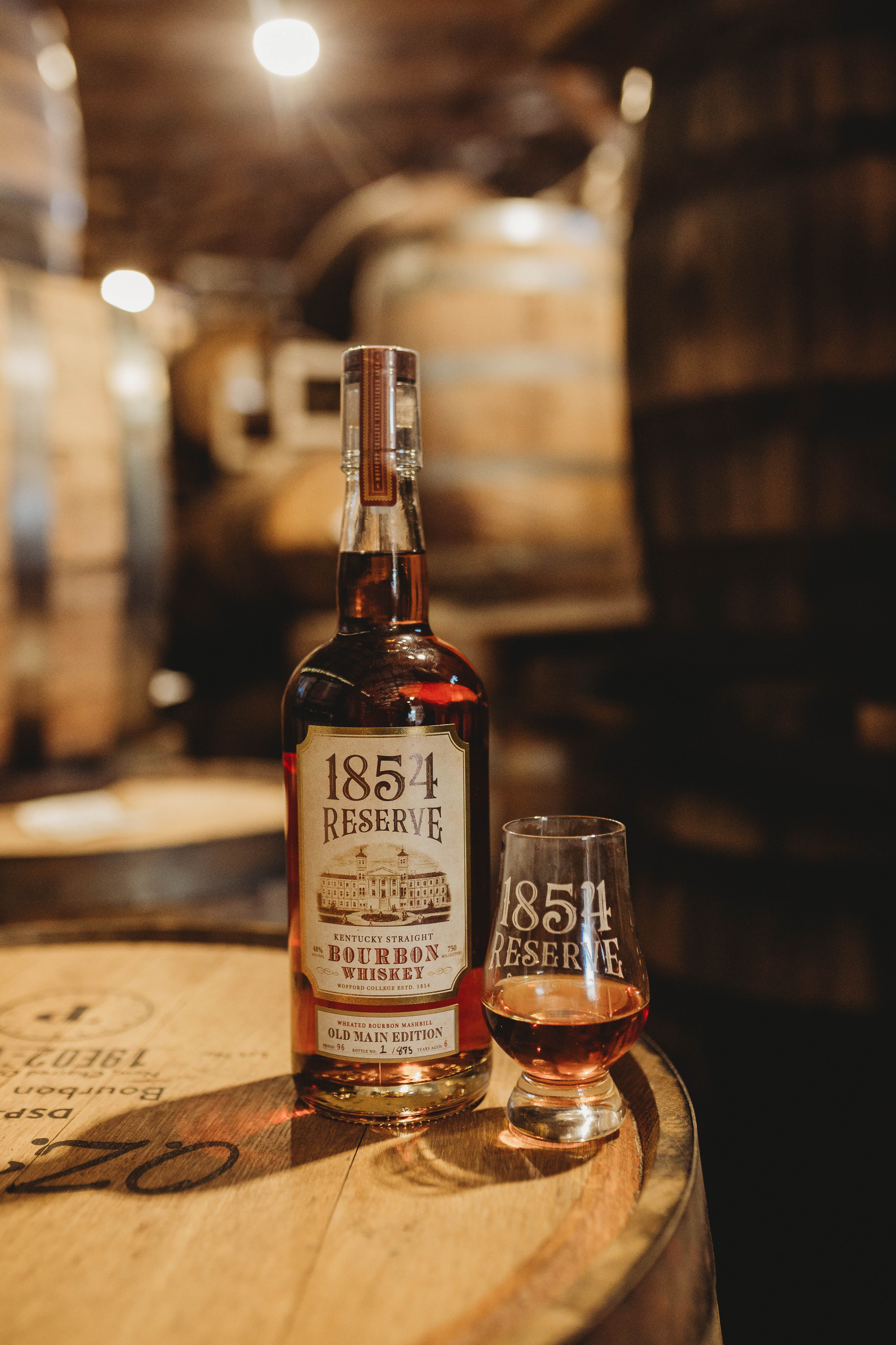 1854 Reserve Bottle and Glas